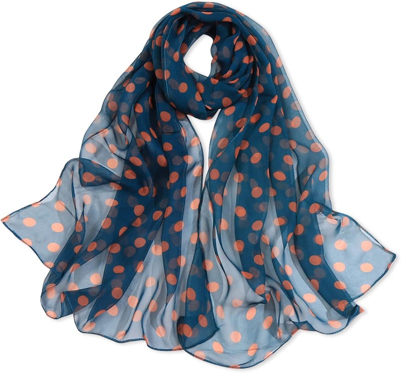 E-Clover Women Soft Floral Print Shawl Chiffon Sheer Scarf - Image 1